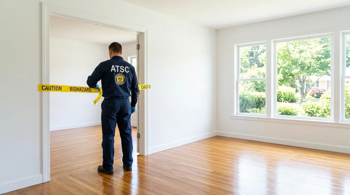 Certified biohazard cleanup crew performing Decomposition Cleanup in Jupiter